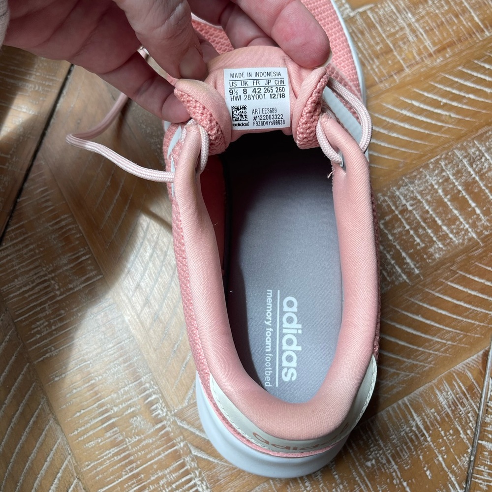 Adidas Pink and White Sneakers Lightweight Mesh - Picture 6 of 6